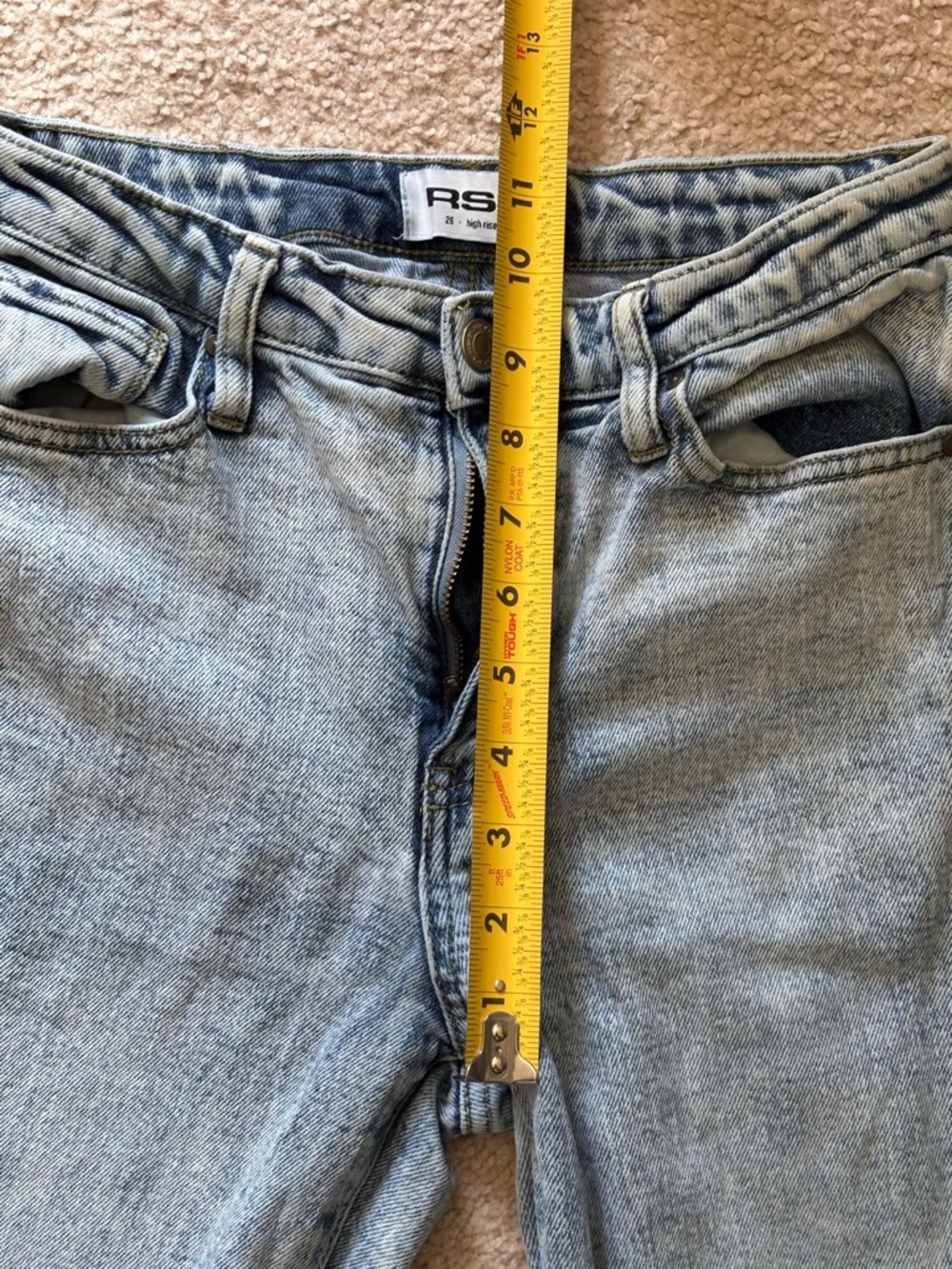 RSQ Light Blue Flare Jeans - Picture 6 of 8